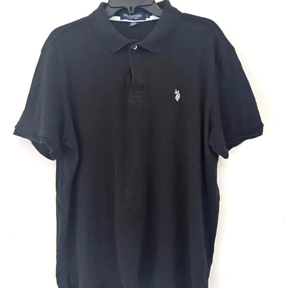 U.S. Polo Assn Black Polo Shirt Large
